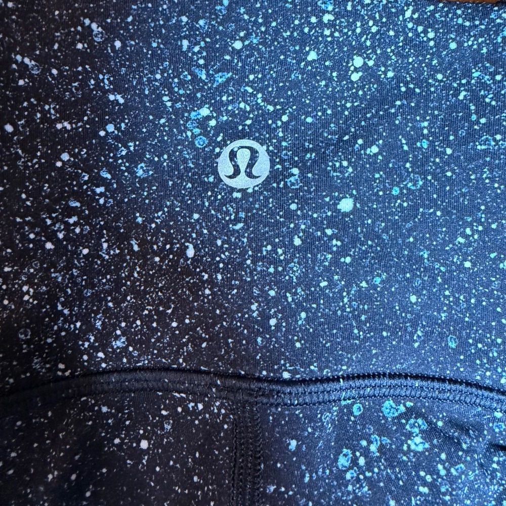 Lululemon Train Times Pant 7/8 Leggings Mineralize Multi Black Mesh Blue Size 6 - Picture 5 of 6